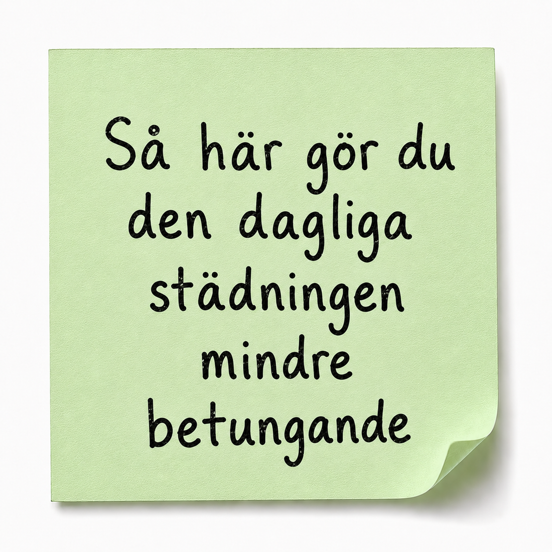 Så här gör du den dagliga städningen mindre betungande