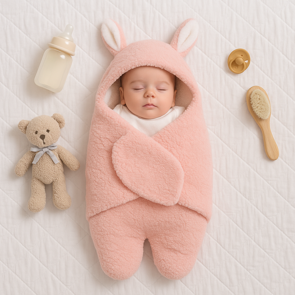 Babyfilt med söt björndesign