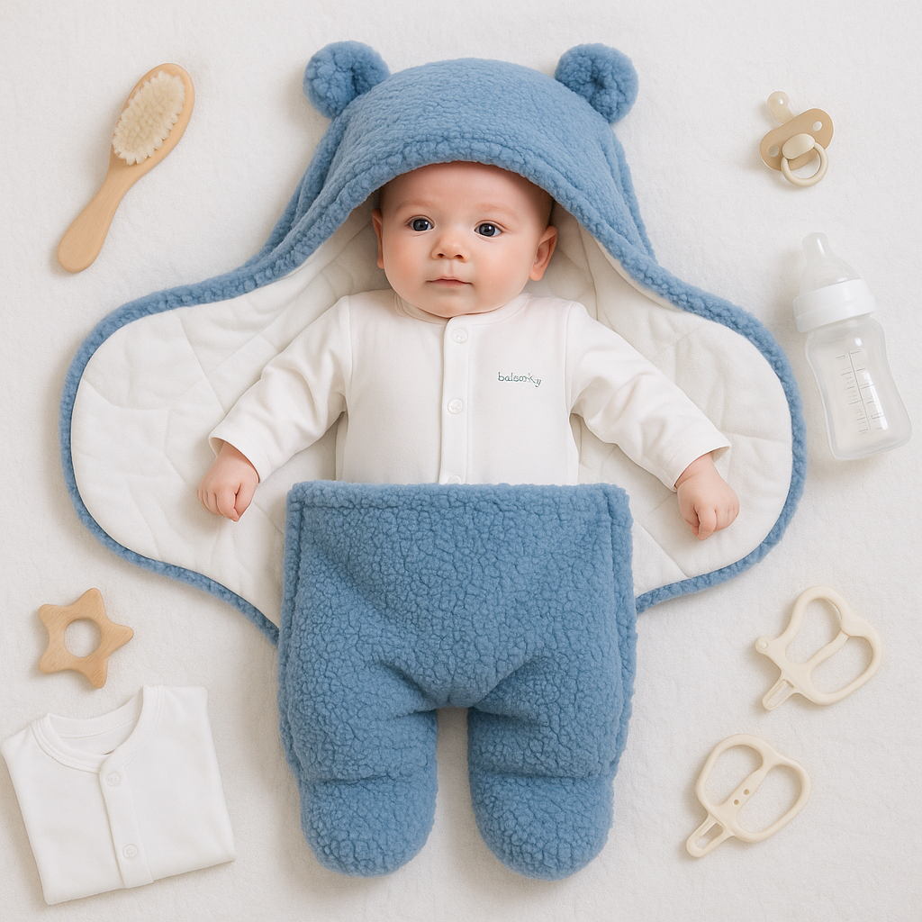 Babyfilt med söt björndesign